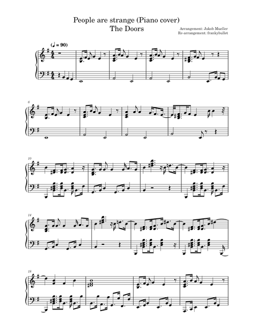 People are strange (piano cover) – The Doors