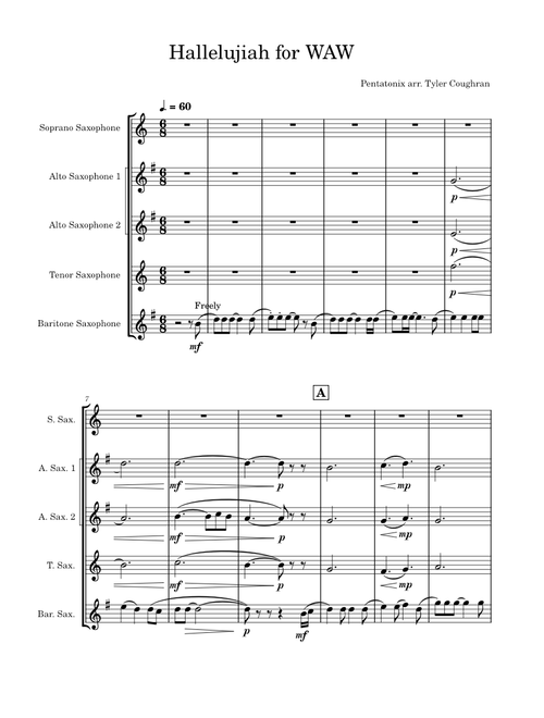 Hallelujiah – Pentatonix Hallelujiah_for_Sax_Quintet