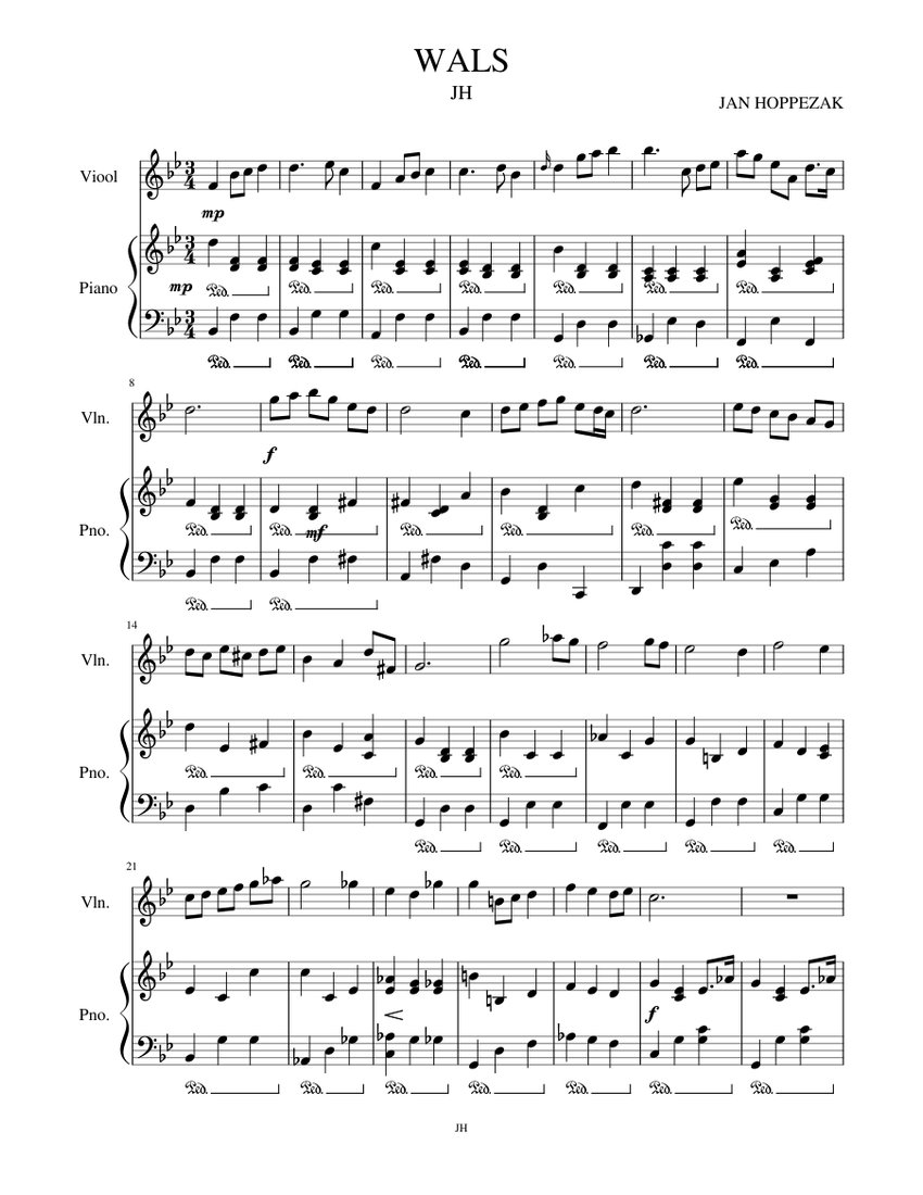 WALS Sheet music for Piano, Violin (Solo) | Musescore.com