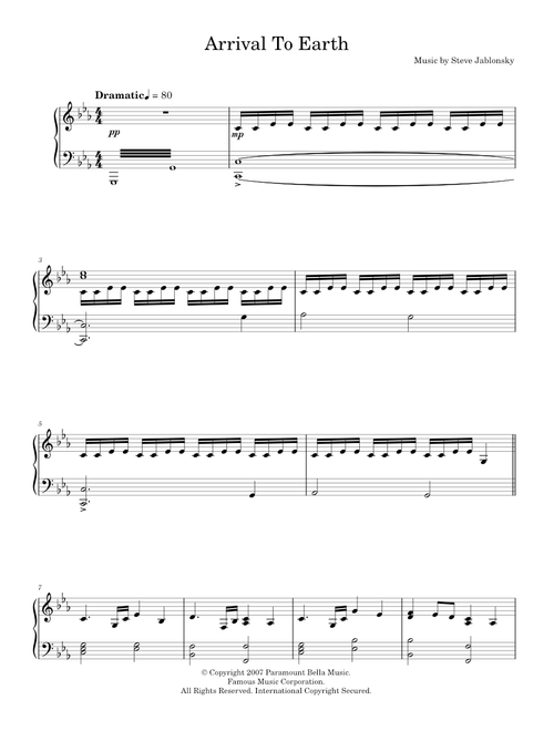Transformers-Arrival to Earth - Steve Jablonsky (Piano Solo)