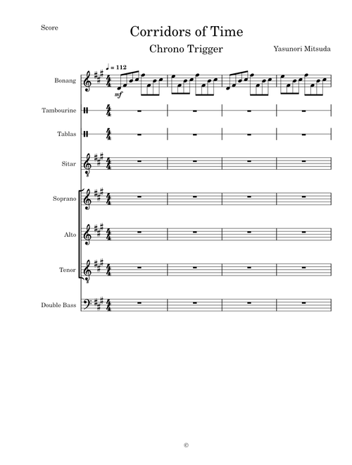 Corridors of Time (Chrono Trigger) - Transcribed Score