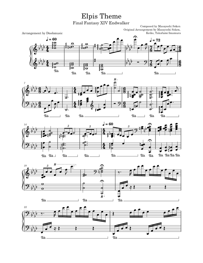 Sky Unsundered – Masayoshi Soken / Elpis Theme (as performed