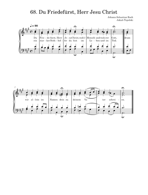 68. Du Friedefürst, Herr Jesu Christ, BWV 116 – Johann Sebastian Bach
