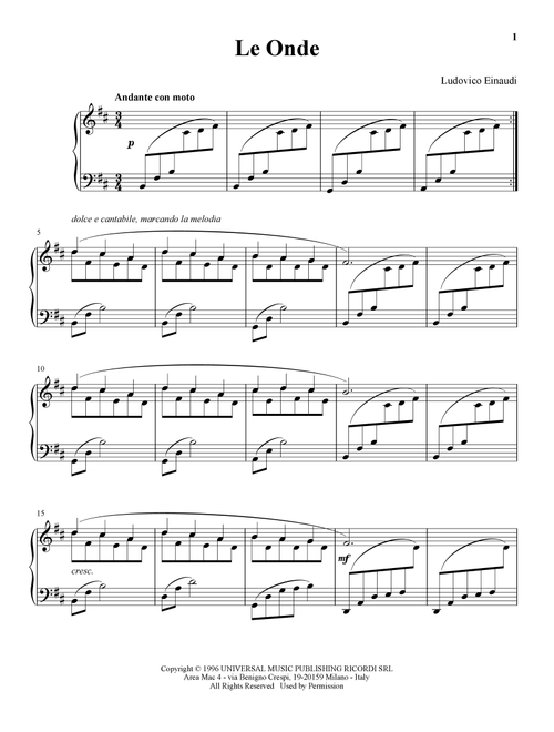Le Onde - Ludovico Einaudi (Piano Solo)