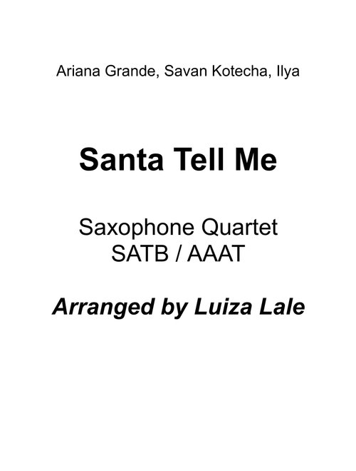 Santa Tell Me (Arr. Luiza Lale) - Ariana Grande (Woodwind Ensemble)