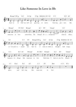 Play Official version of Like someone in love Sheet Music by James