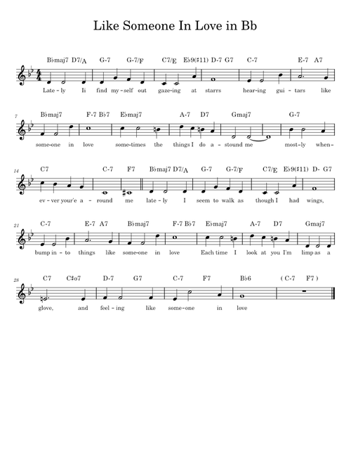ボーカル　ビッグバンド譜面：LIKE SOME ONE IN LOVE score_0.png@500x660?no-cache=
