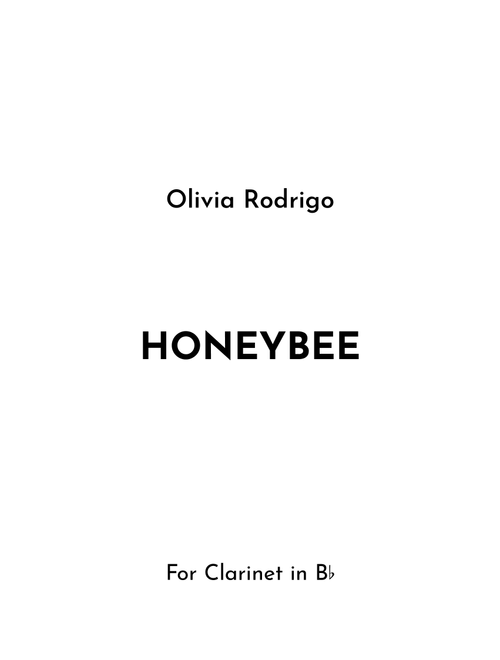 Honeybee (Arr. Jireh J.) - Olivia Rodrigo (Clarinet Solo)