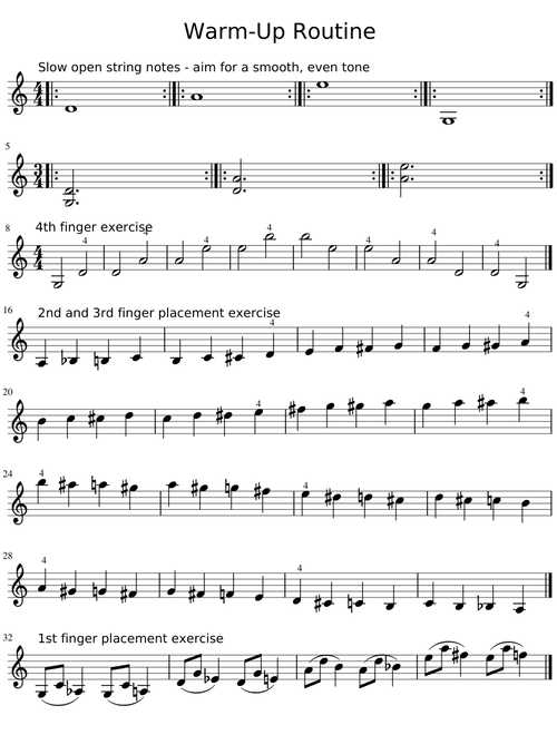 Violin Warm-Up