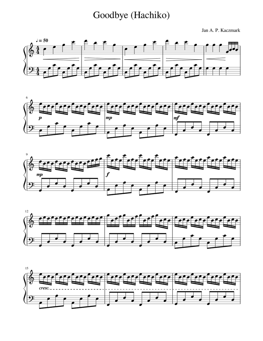 Goodbye Hachiko Sheet Music For Piano Solo MuseScore goodbye-hachiko-sheet-music-for-piano-solo-musescore