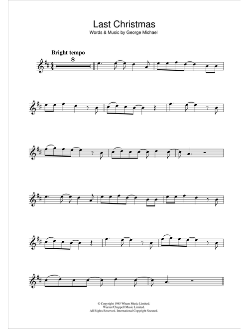 Last Christmas - Wham! (Alto Sax Solo)