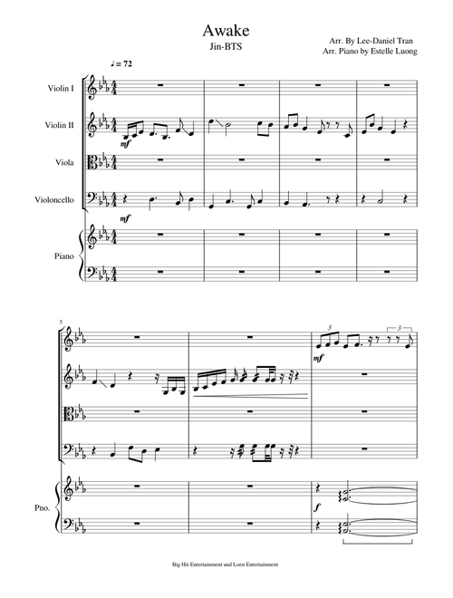 Jin - BTS Awake String Quartet
