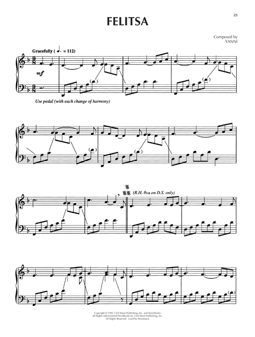 Felitsa - Yanni (Piano Solo)