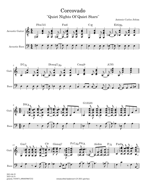 Corcovado (Quiet Nights of Quiet Stars) - Antonio Carlos Jobim