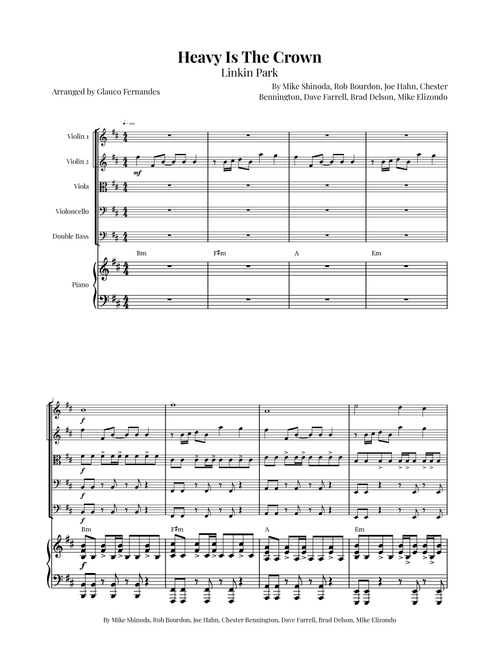 Heavy Is The Crown (Arr. Glauco Fernandes) - Linkin Park (String Ensemble)