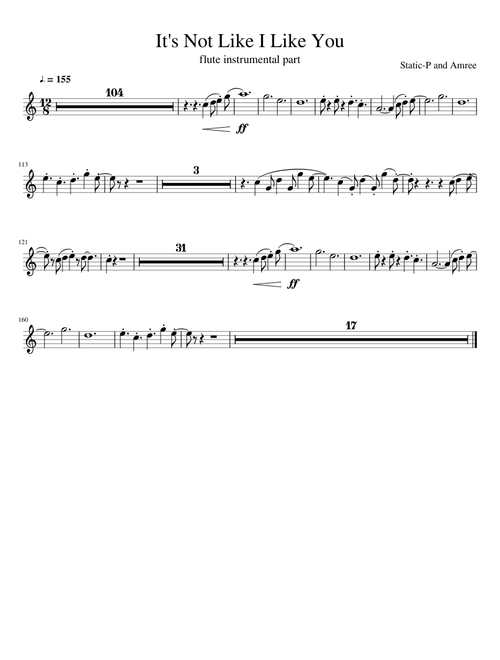 It's Not Like I Like You (flute instrumental)