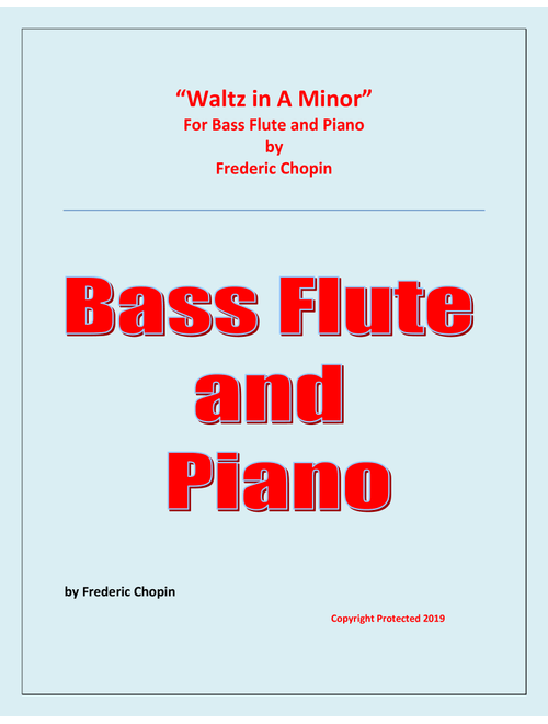 Waltz in A Minor - Bass Flute and Piano - Chamber music (Arr. Raymond Fenech) - Frederic Chopin (Instrumental Solo)