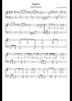 Fighter Sheet Music for Piano (Solo) | MuseScore.com