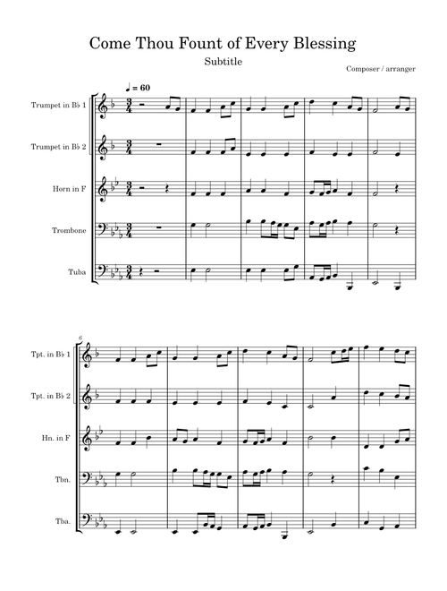 Come Thou Fount Of Every Blessing