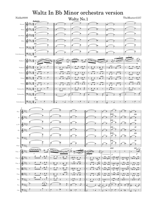 Waltz in Bb Minor – Waltz No.8 – TheMazter1337 orchestra version