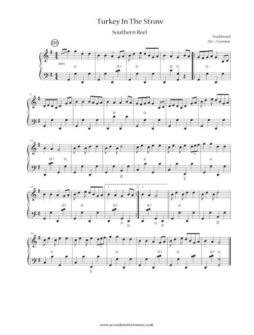 Turkey In The Straw (Arr. Julia Gordon) - Traditional (Instrumental Solo)