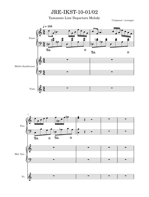 Yamanote Line Departure Melody - JRE-IKST-010