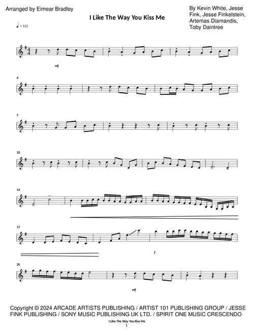 I Like The Way You Kiss Me (Arr. Eimear Bradley) - Artemas (Violin Solo)