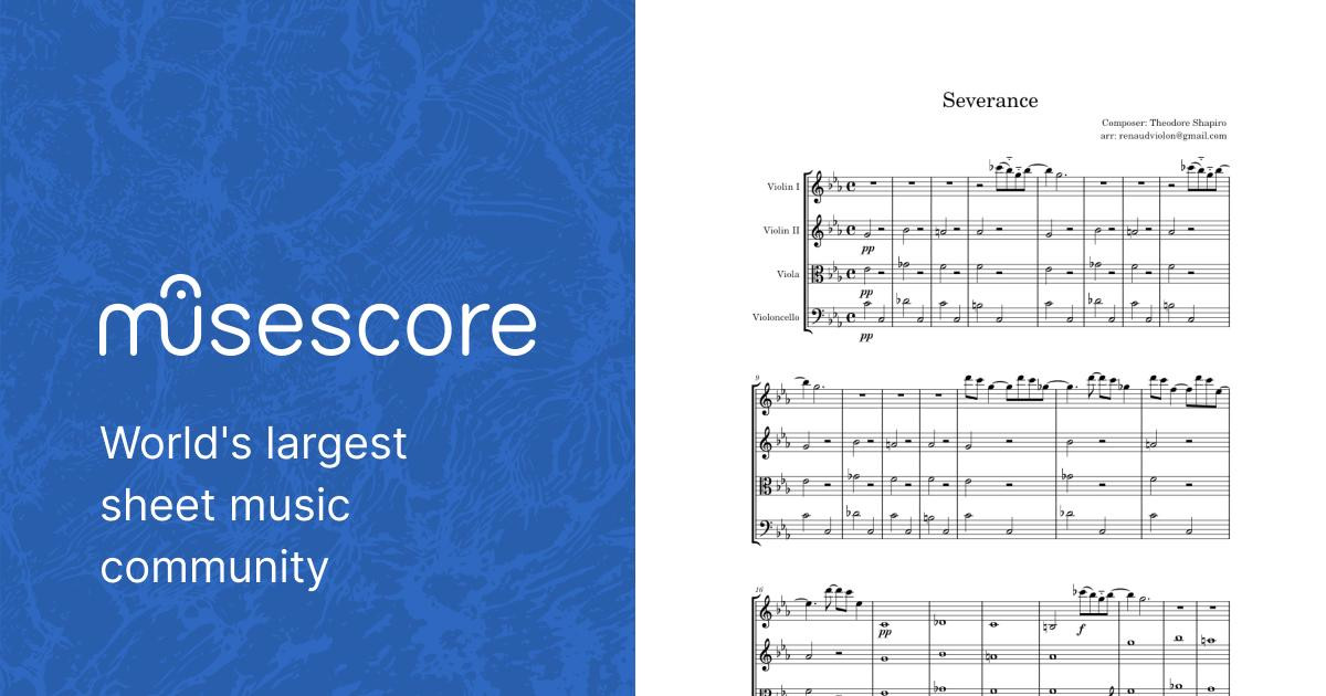Severance; Main Theme Theodore Shapiro Severance Sheet music for