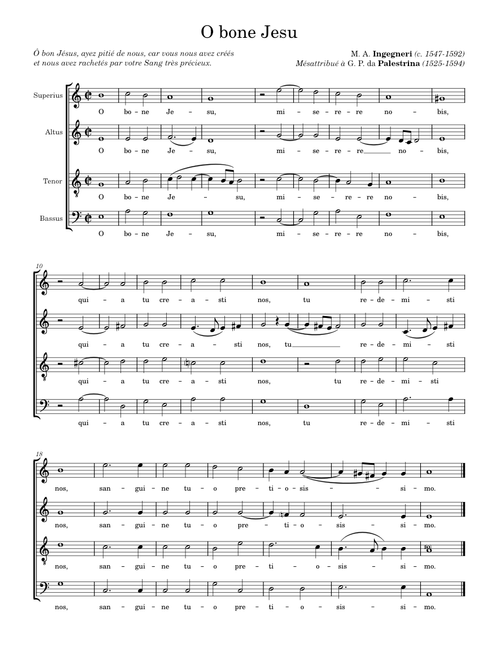 O bone Jesu - Ingegneri (Palestrina)
