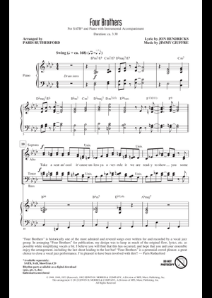 Four Brothers - Woody Herman Sheet Music for Piano, Trombone