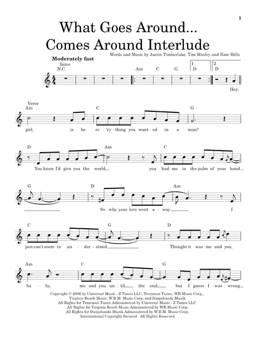 What Goes Around...Comes Around Interlude - Justin Timberlake (Pro Vocal)