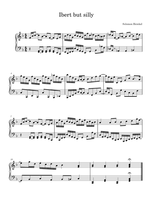 Concertino da camera – Jacques Ibert Ibert but Silly