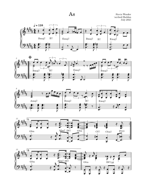 As – Stevie Wonder