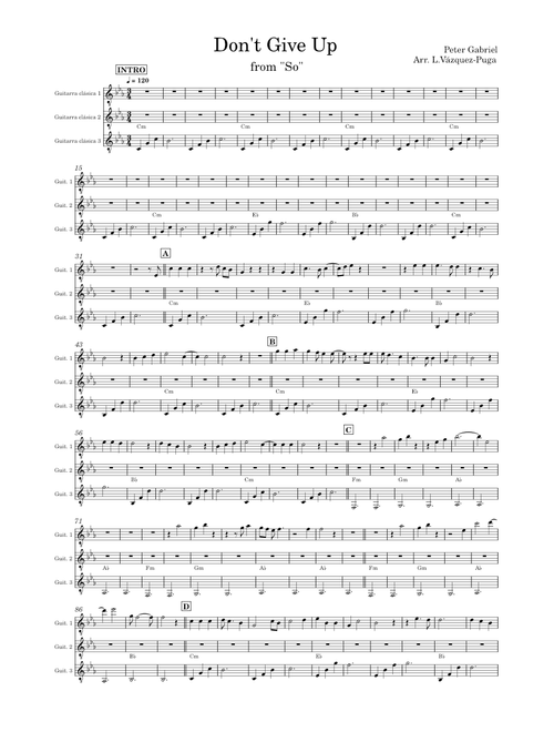 Don't Give Up in c minor – Kate Bush