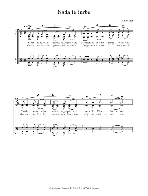 Nada te turbe – Taizé