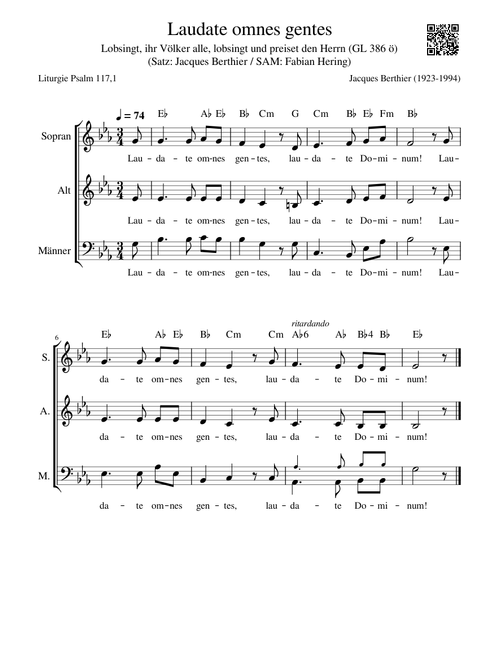 Laudate omnes gentes – Jacques Berthier