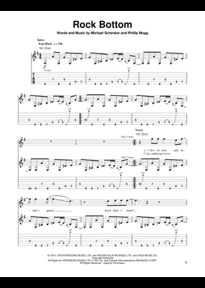 Play Official version of Rock bottom Sheet Music by UFO for Vocals