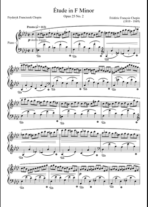 Étude Opus 25 No. 9 in G♭ Major Sheet Music for Piano (Solo