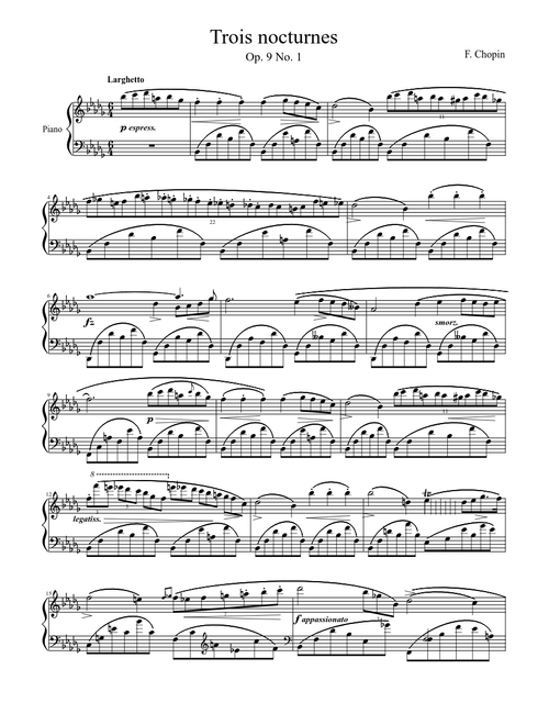 Chopin - Nocturne Op. 9 No. 1