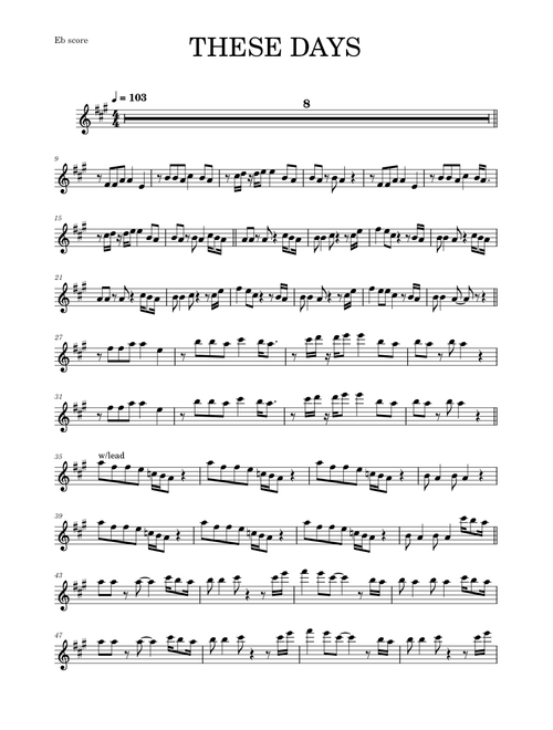 These days – Rudimental (ALTO SAX RMX)