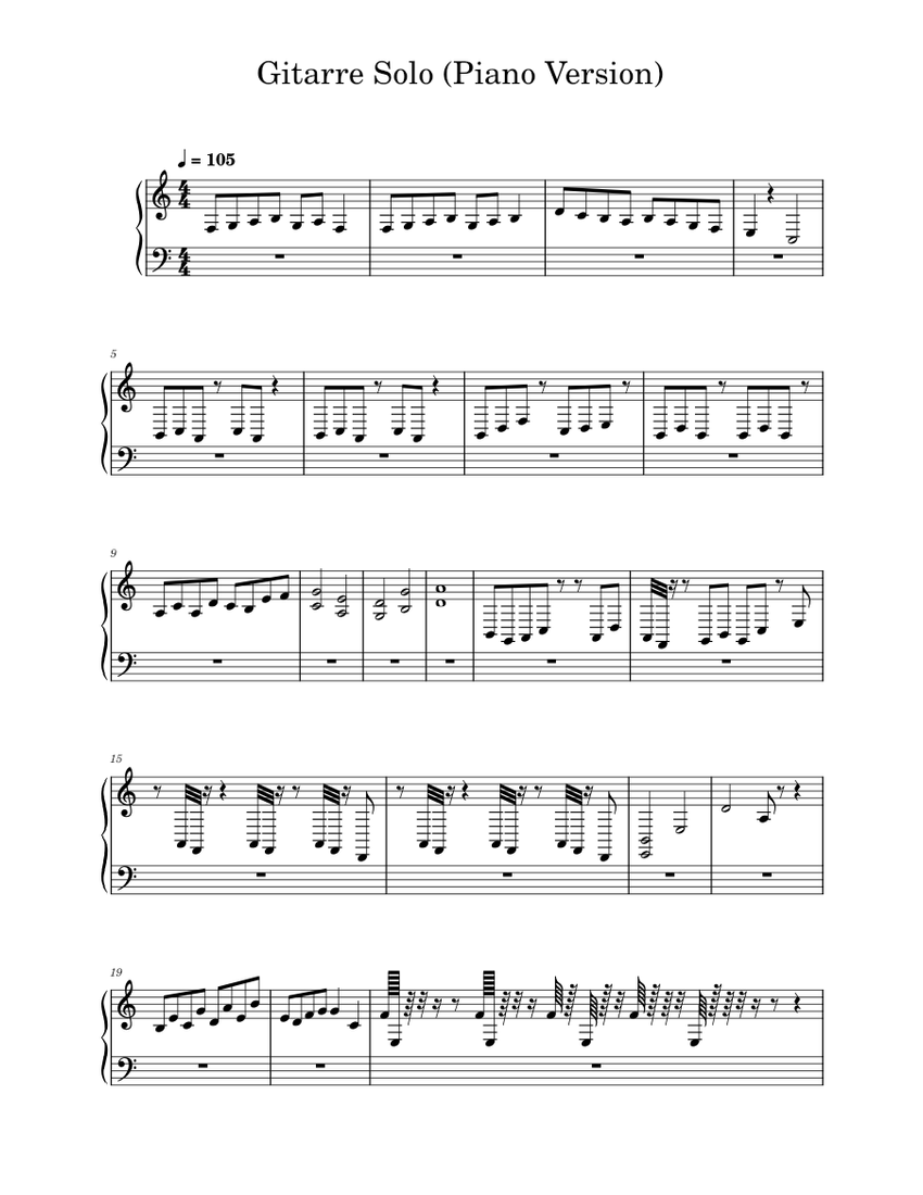 Piano Solo Sheet Music for Piano (Solo) easy | MuseScore.com