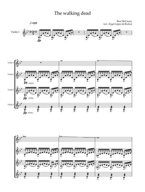 The Walking Dead - Main Title (Arr. Ángel López de Rodas) - Bear McCreary, Steven Kaplan (Violin Solo)