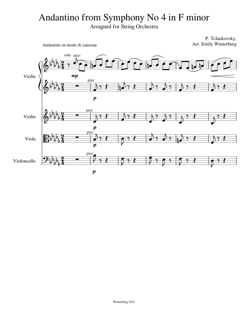 Andantino from Symphony No.4, Op.36 – Pyotr Ilyich