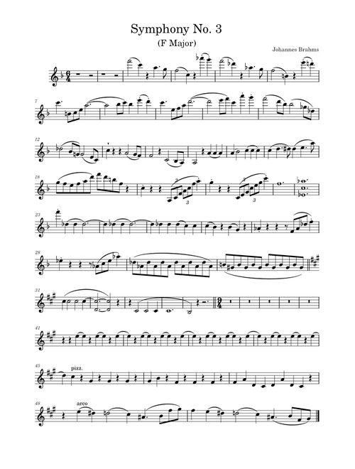 Symphony No.3, Op.90 – Johannes Brahms