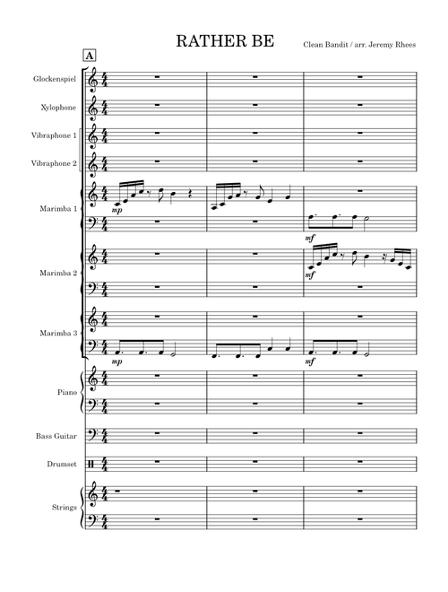 Rather be – Clean Bandit Rather Be - Front Ensemble Lot Tune