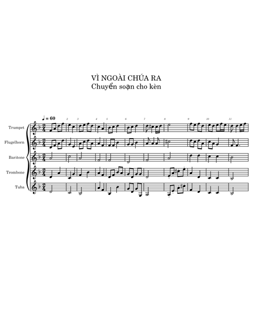 kèn VÌ NGOÀI CHÚA RA – pherohoangha