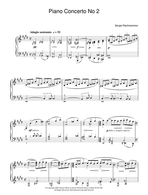 Piano Concerto No. 2 - Sergei Rachmaninoff (Piano Solo)