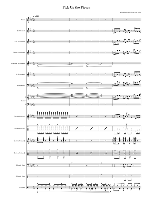 Pick up the pieces – Average White Band - Small Band Arrangement