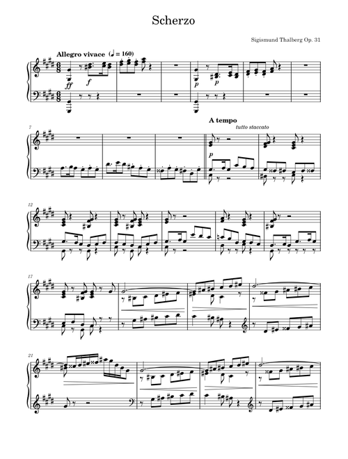 Thalberg - Scherzo Op. 31