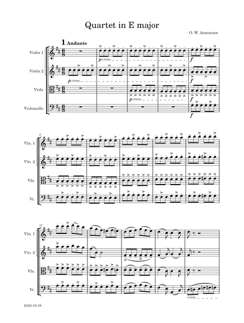 Quartet in E major